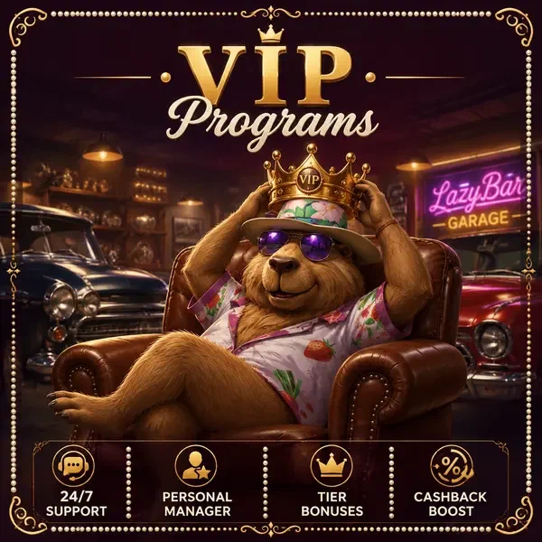 LazyBar Capybara trägt goldene Krone in Luxusgarage mit VIP-Programmen